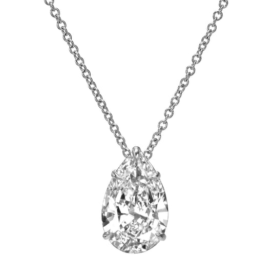 PEAR SHAPED DIAMOND SOLITAIRE NECKLACE