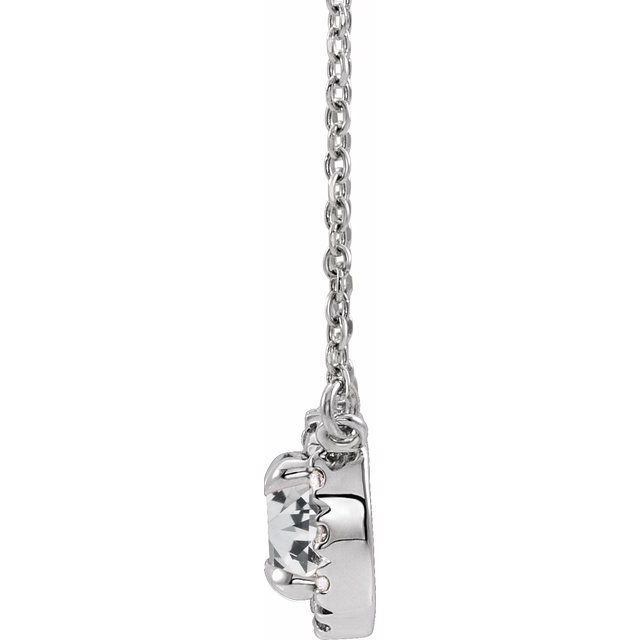 Round Lab Grown Halo Diamond Necklace
