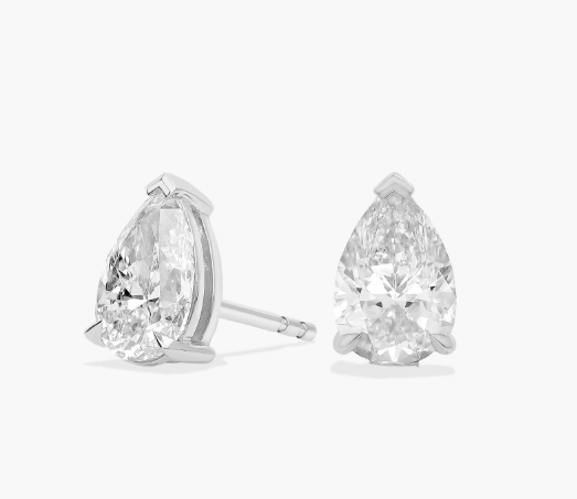 PEAR SHAPED DIAMOND STUD EARRINGS