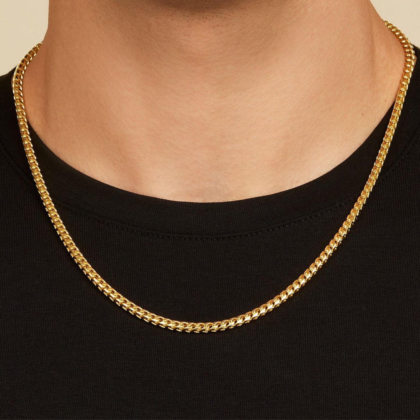14K Yellow Gold Franco Chain - 2mm
