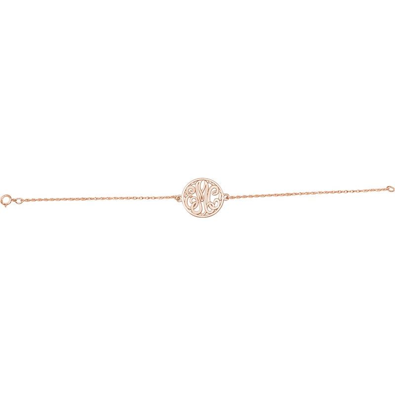 14K Gold 3-Letter Script Monogram Bracelet