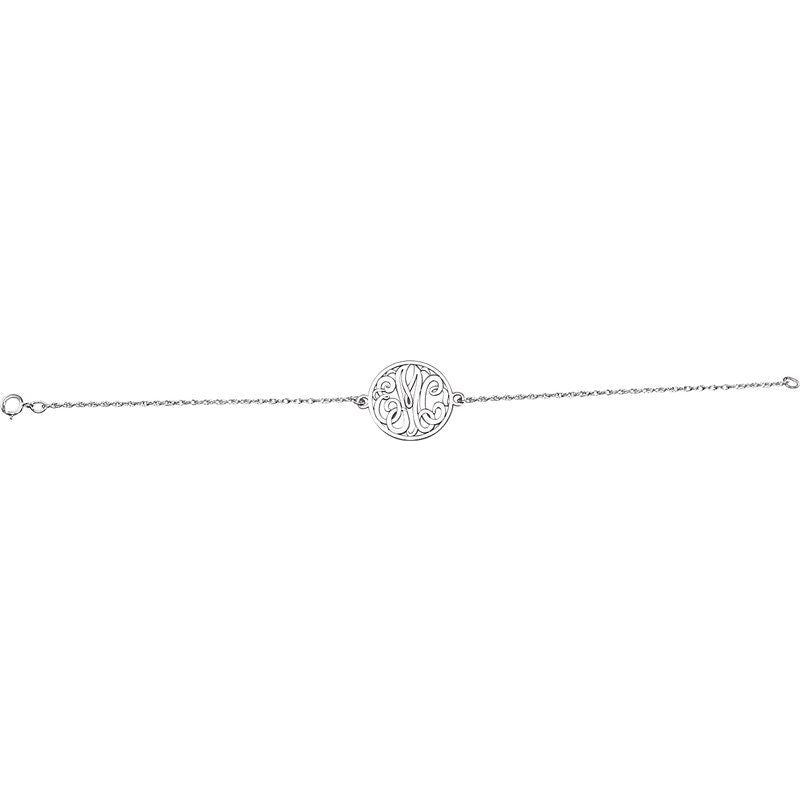 14K Gold 3-Letter Script Monogram Bracelet