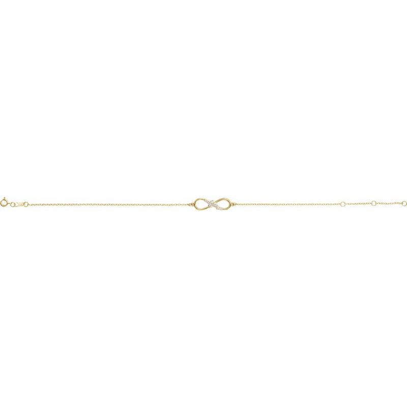14K Gold Lab Grown Diamond Infinity Bracelet