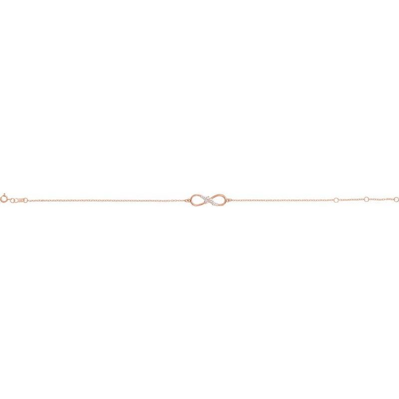 14K Gold Lab Grown Diamond Infinity Bracelet
