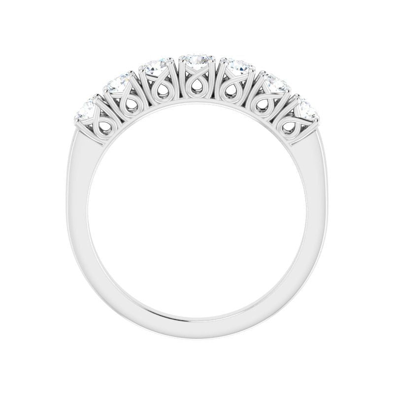 Platinum & Diamond 7- Stone Anniversary Band