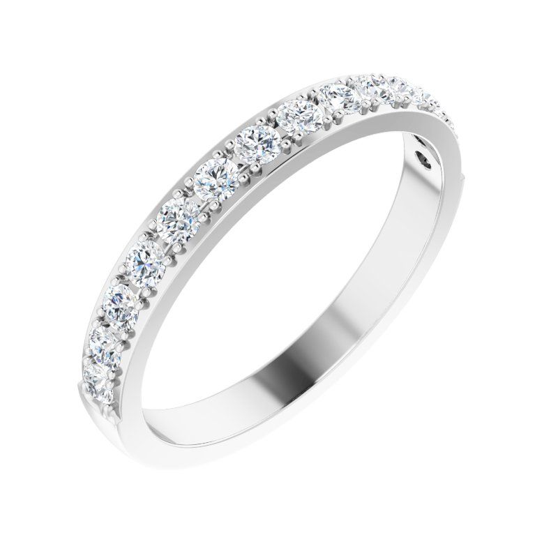 Platinum & Diamond 14 Stone Classic Anniversary Band