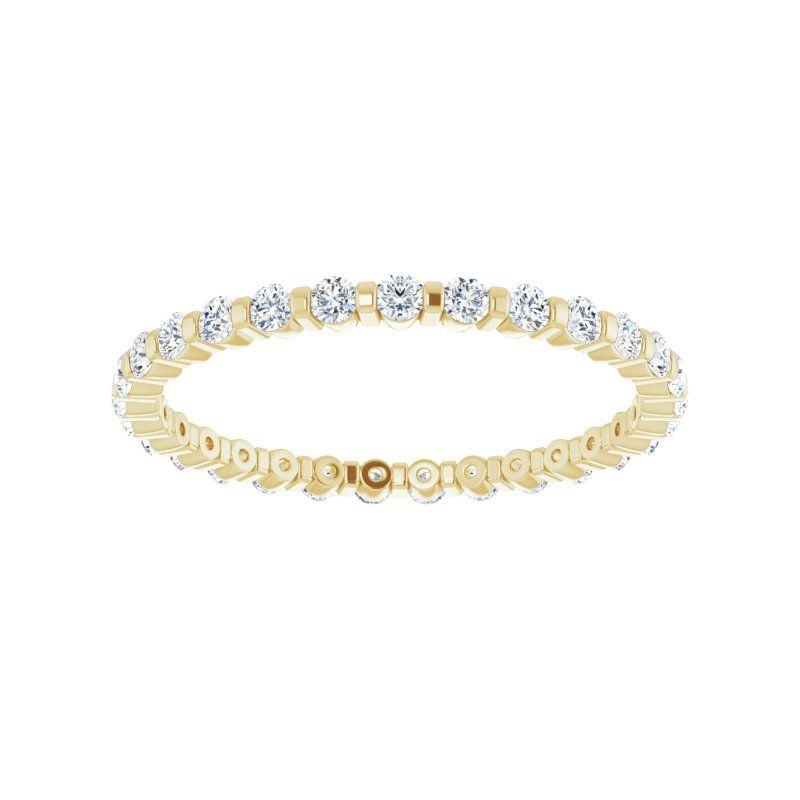 14K Gold Diamond Bar Set Eternity Band