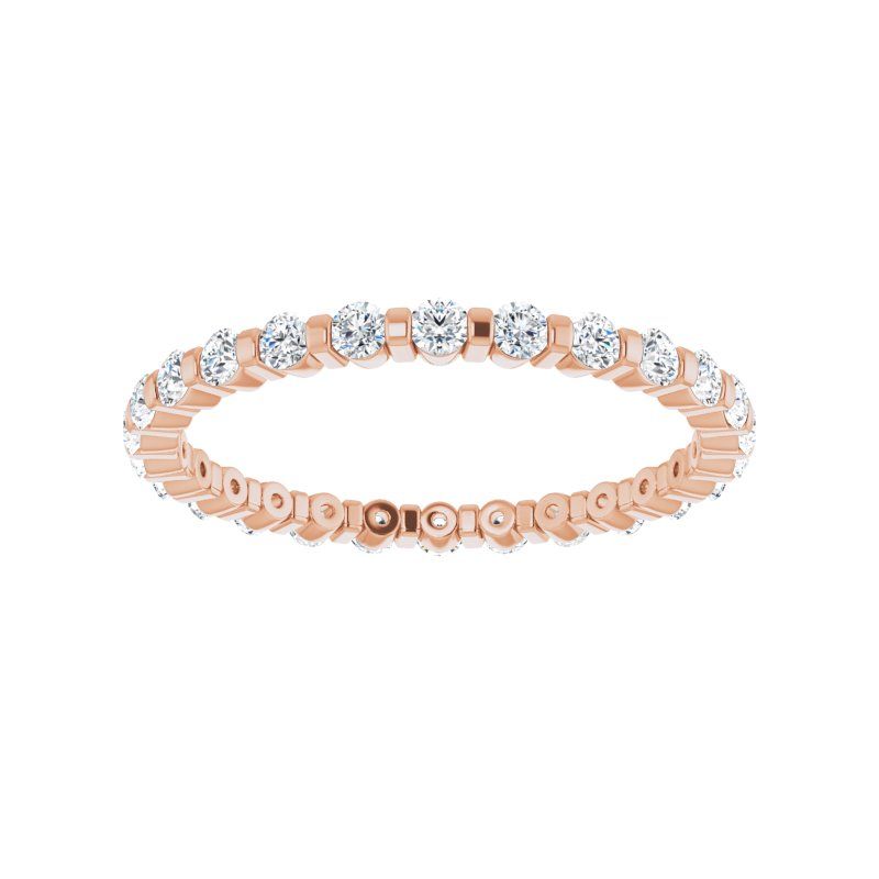 14K Gold Diamond Bar Set Eternity Band