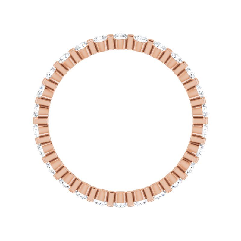 14K Gold Diamond Bar Set Eternity Band