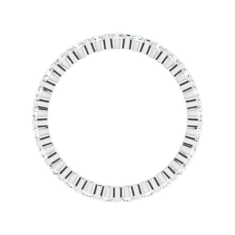 14K Gold Diamond Bar Set Eternity Band