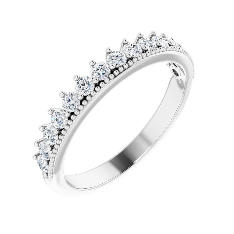 Platinum Diamond Crown Anniversary Band