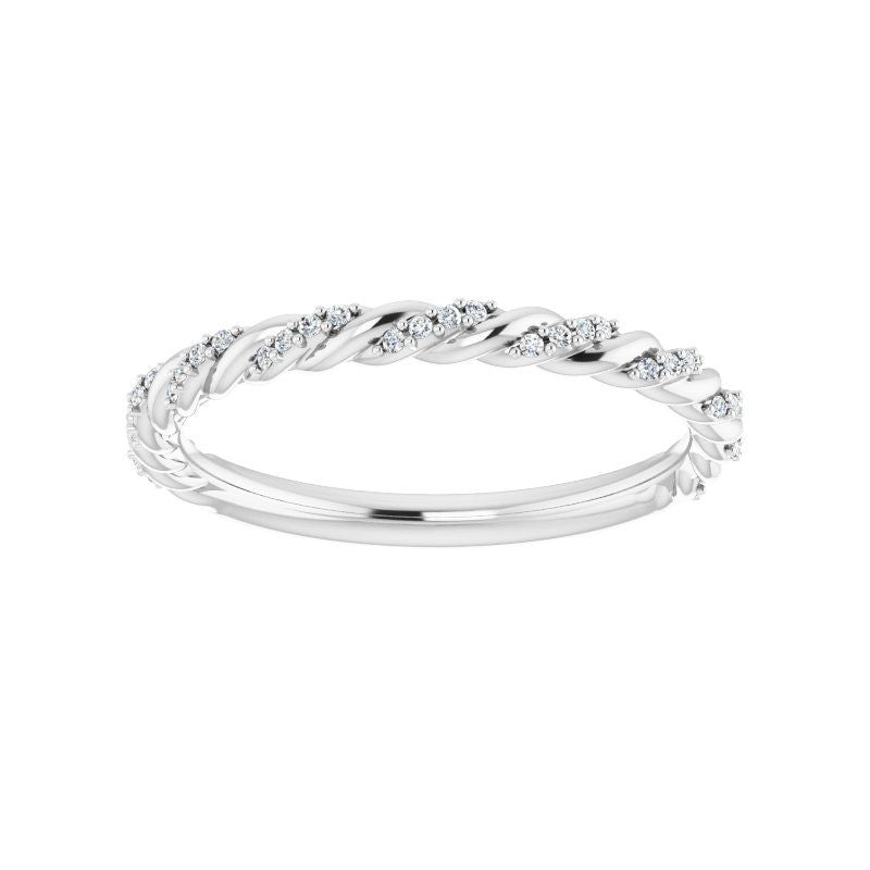 Platinum & Diamond Twisted Anniversary Band
