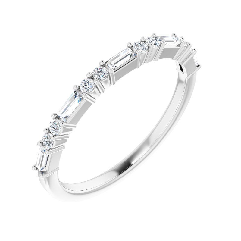 Platinum Diamond Sheen Anniversary Band