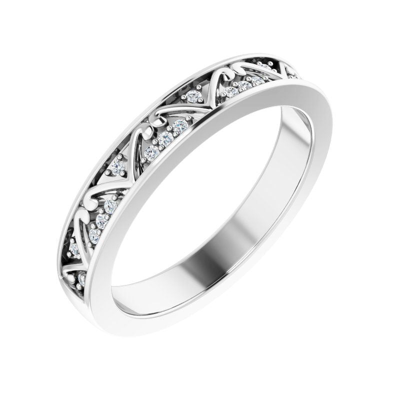 14K Gold Diamond Bridge Band