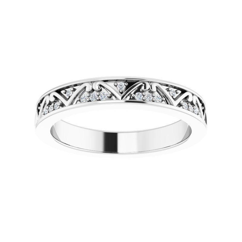 14K Gold Diamond Bridge Band