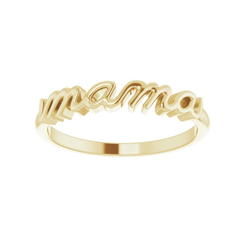 14K Gold Mama Ring