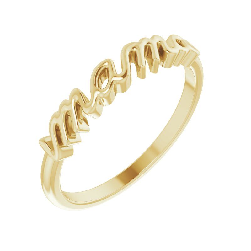 14K Gold Mama Ring