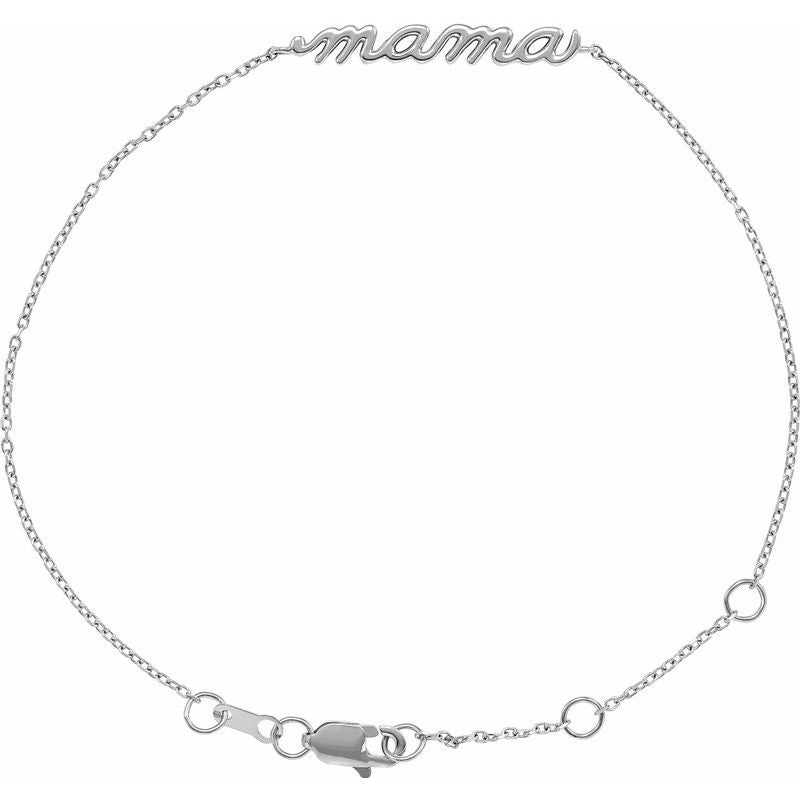 14K Gold Dainty Script Bracelet