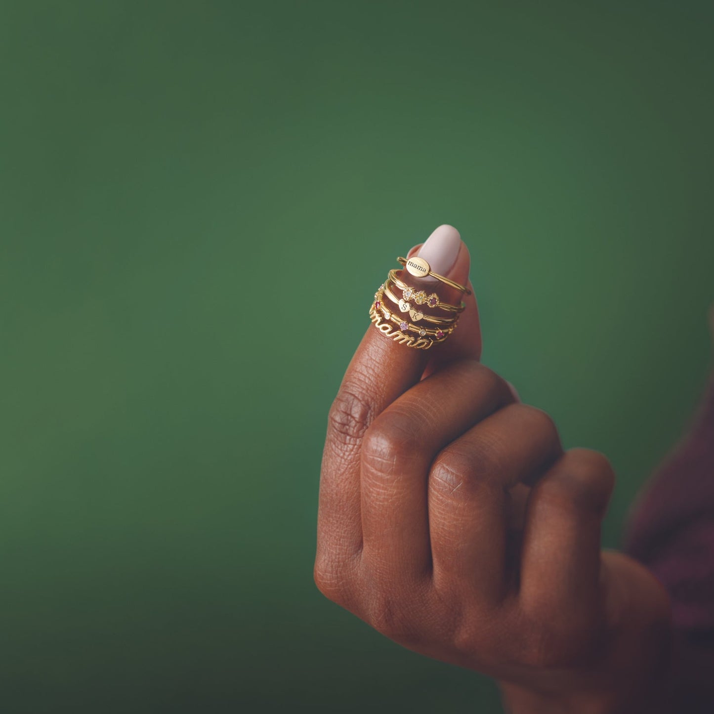 14K Gold Mama Ring