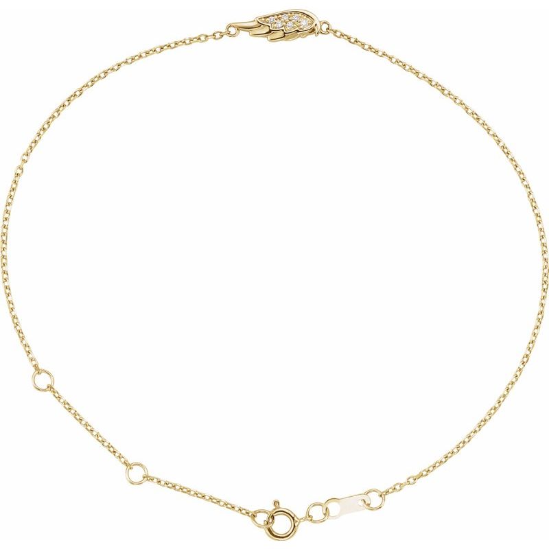 14K Gold & Diamond Dainty Bracelet