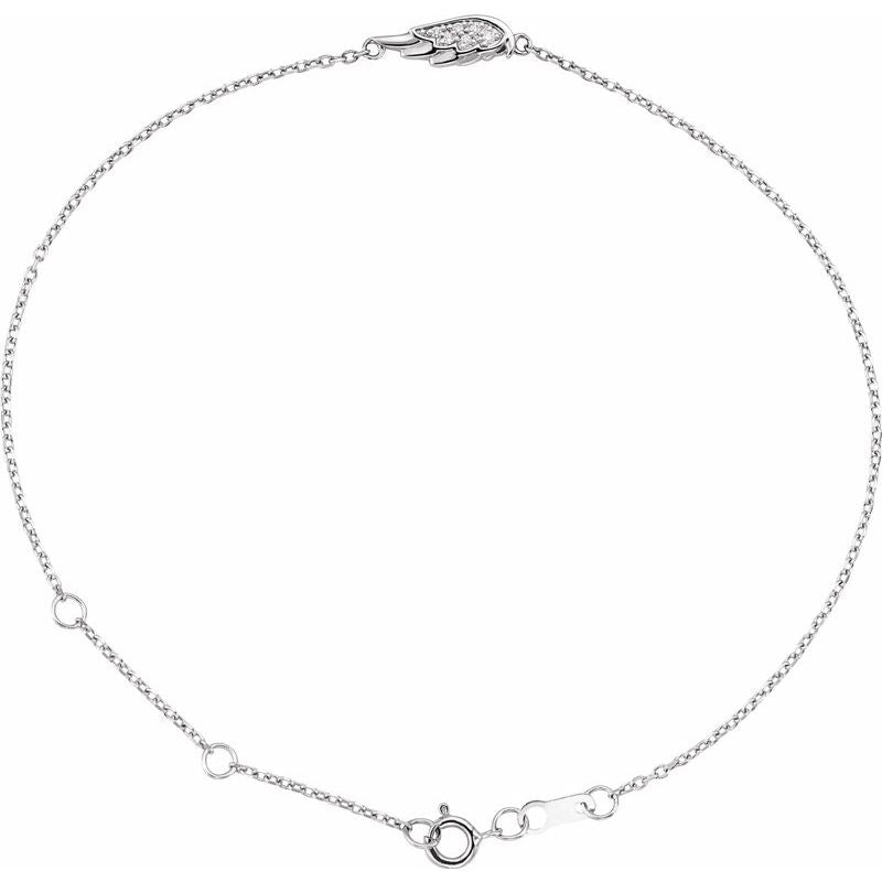 14K Gold & Diamond Dainty Bracelet