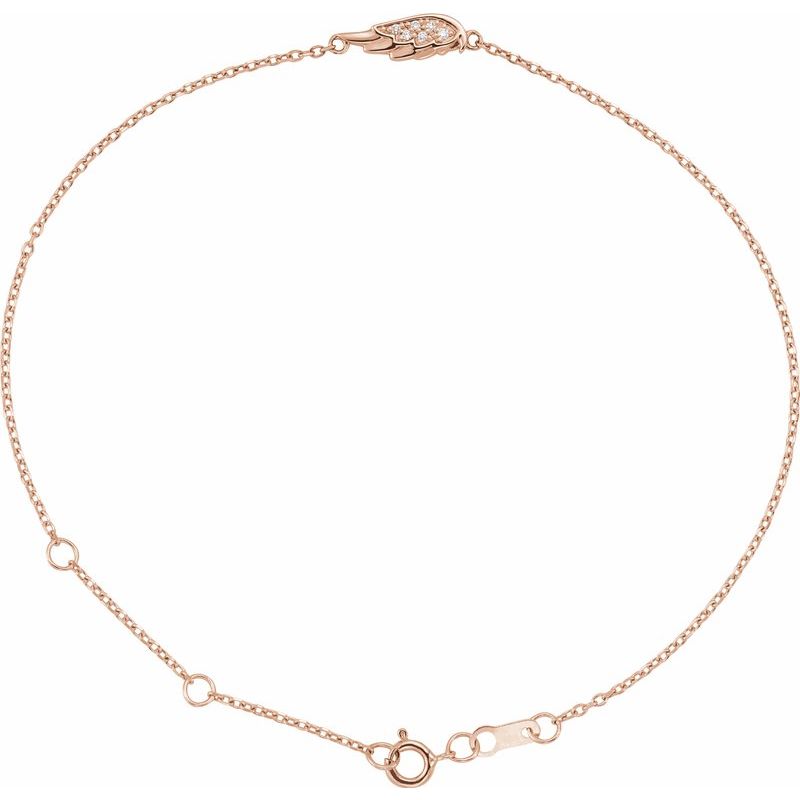 14K Gold & Diamond Dainty Bracelet