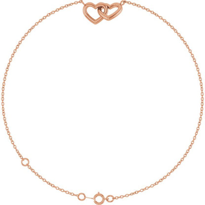 14K Gold & Diamond Dainty Bracelet