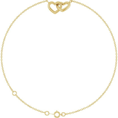 14K Gold & Diamond Dainty Bracelet