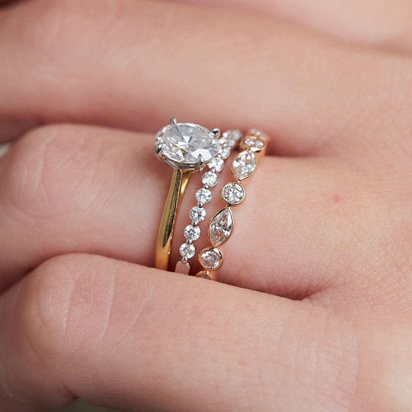 14K Gold Diamond Connection Band