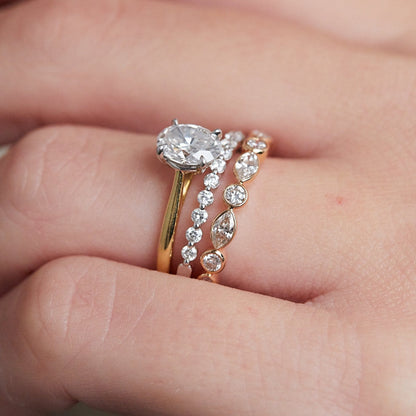 14K Gold Diamond Connection Band