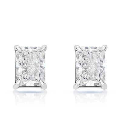 RADIANT CUT DIAMOND STUD EARRINGS