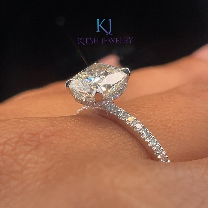 Cushion Lab Grown Diamond Engagement Ring