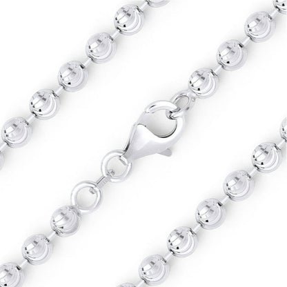 14K Moon Ball Diamond Cut Chain