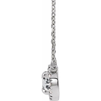 Round Lab Grown Halo Diamond Necklace
