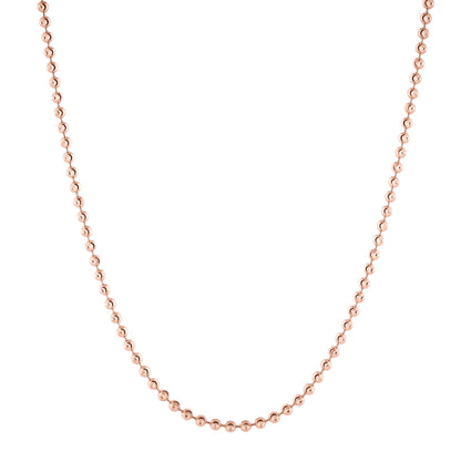 14K Moon Ball Diamond Cut Chain