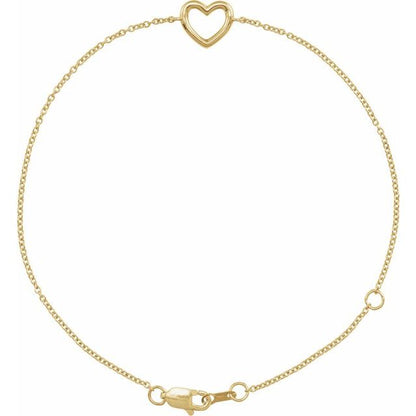 14K Gold & Diamond Dainty Bracelet