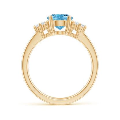 Solitaire Oval Lab grown Fancy Intense Blue Diamond Taylor Ring