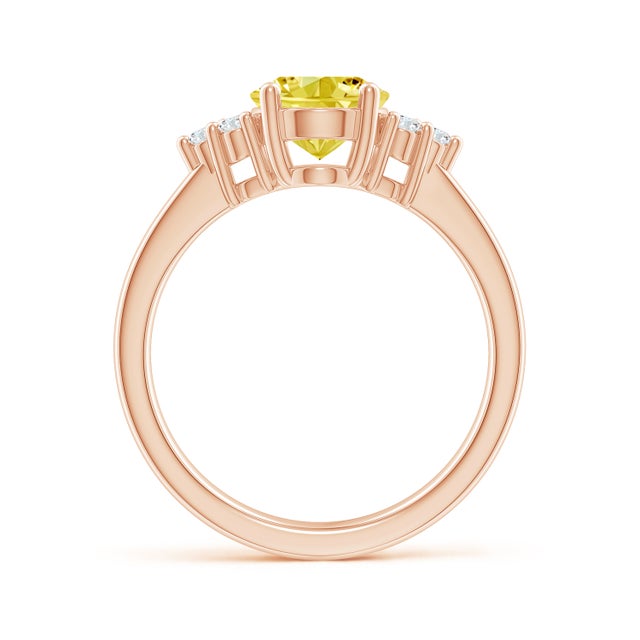 Solitaire Oval Lab grown Fancy Intense Yellow Diamond Taylor Ring