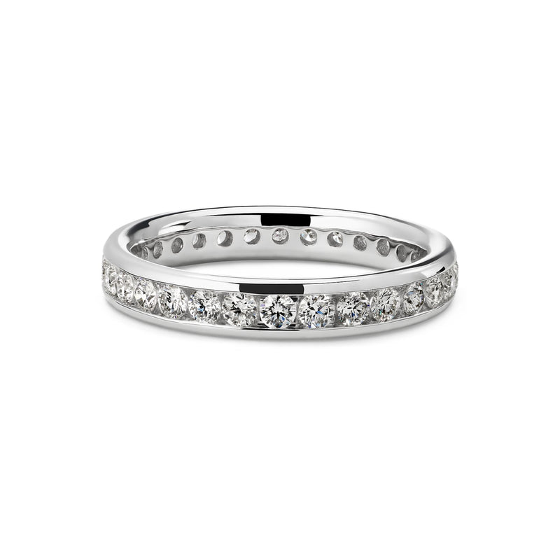 14K Gold Diamond Channel-Set Eternity Band