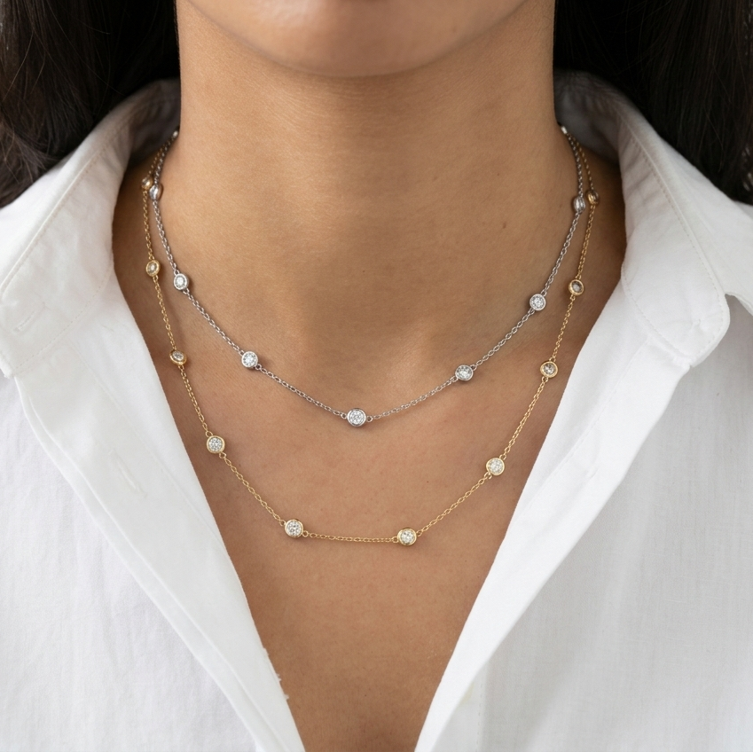 14K Yellow and White Gold 