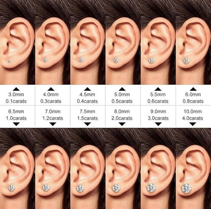 Lab Grown Round Diamond Stud Earrings