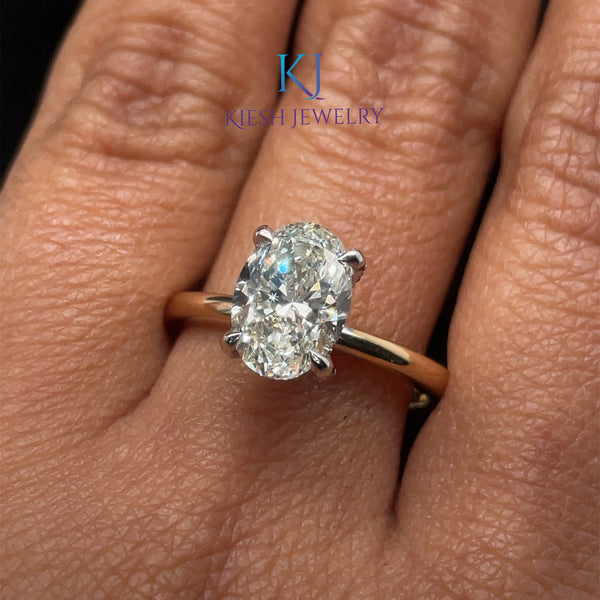 Oval Lab Grown Diamond Engagement Ring