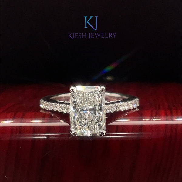 Radiant Cut Lab Grown Diamond Engagement Ring