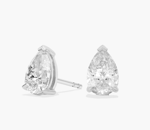 PEAR CUT DIAMOND STUD EARRINGS