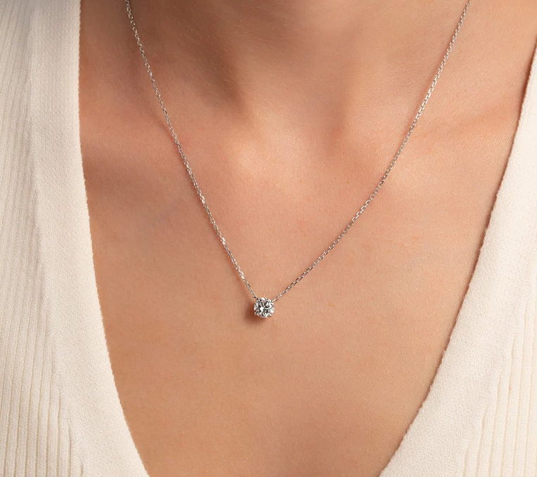 ROUND SOLITAIRE NECKLACE