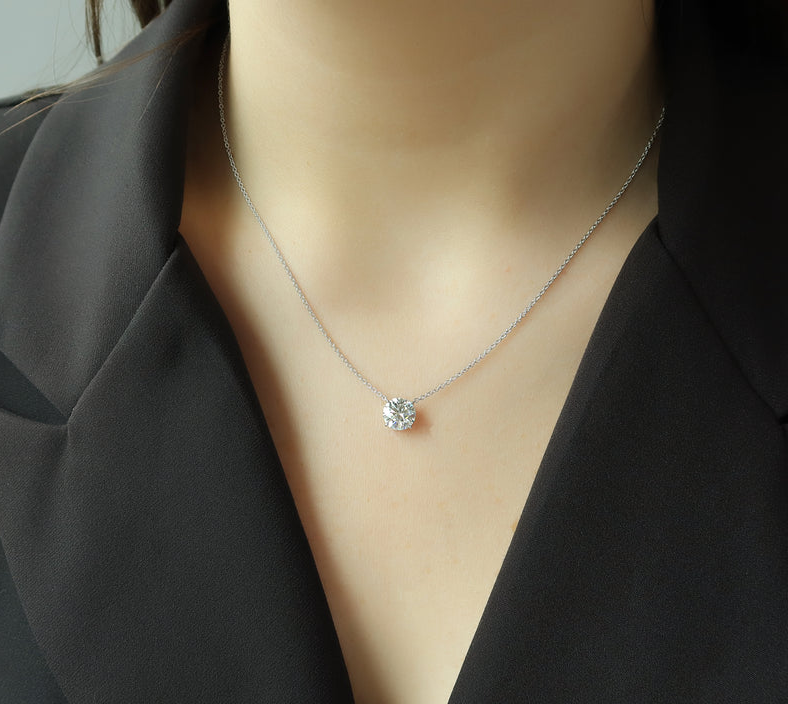 ROUND SOLITAIRE NECKLACE