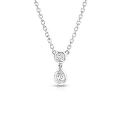 14K Gold Lab-Grown Diamond Teardrop Dazzle Necklace