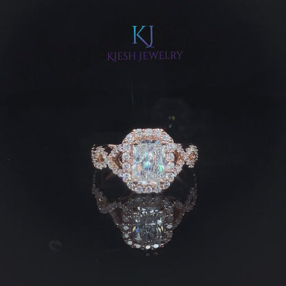 Radiant Diamond - Twisted Engagement Ring