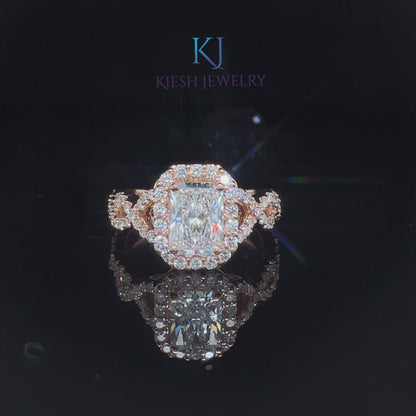 Radiant Diamond - Twisted Engagement Ring