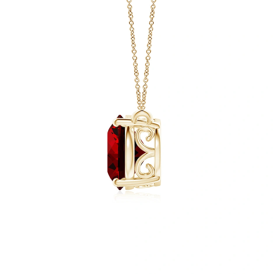 Oval Shaped Ruby Necklace